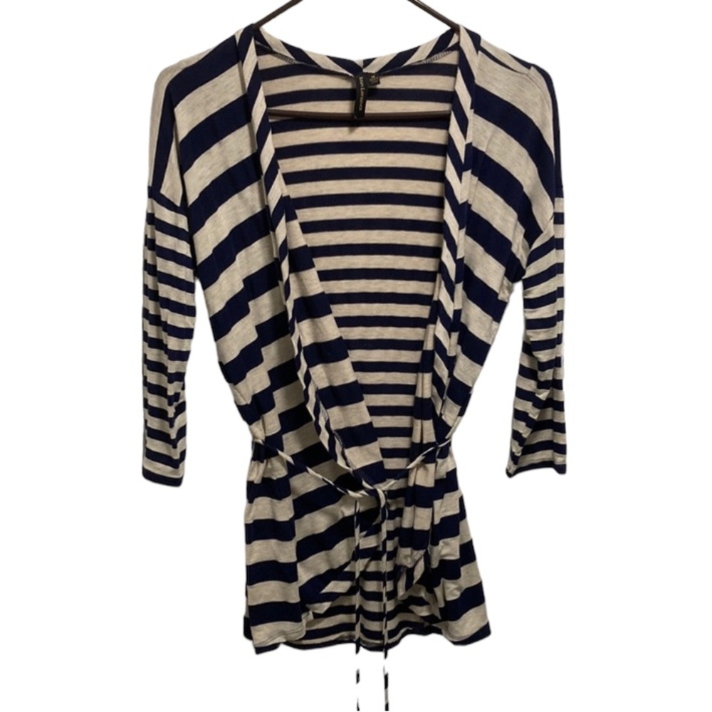 Susan Lawrence Navy and White Striped Wrap